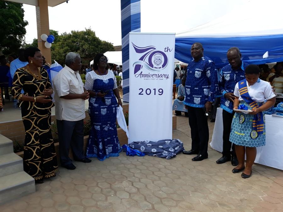 Unveiling of 70th anniversary logo at speech day