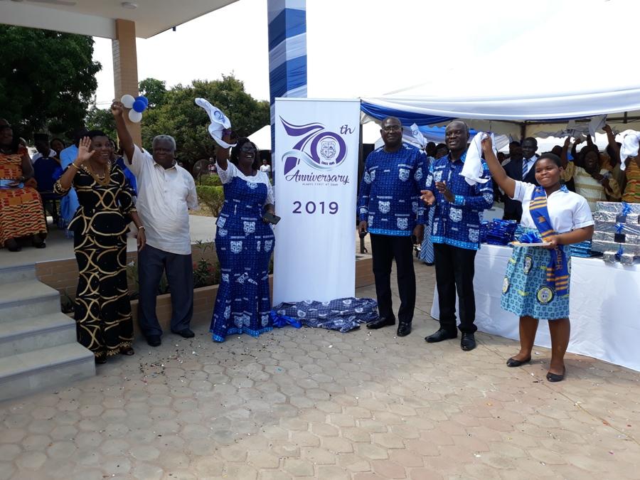 Unveiling of 70th anniversary logo at speech day